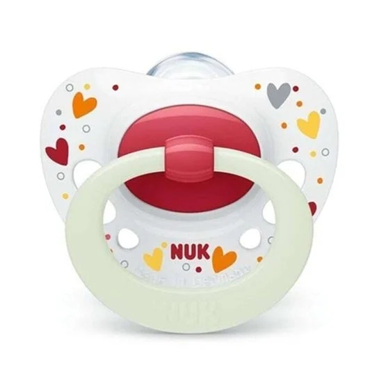 nuk-signature-night-Ορθοδοντική-Πιπίλα-Σιλικόνης-Με-Θήκη-18-36m-1τμχ-Λευκή-με-Καρδούλες1.jpg NUK Signature Night Ορθοδοντική Πιπίλα Σιλικόνης Με Θήκη 18-36m 1τμχ Λευκή με Καρδούλες - Image 1