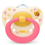 Nuk Signature Silicone ball 18-36m Yellow-Pink colour, 1pc - Image 2