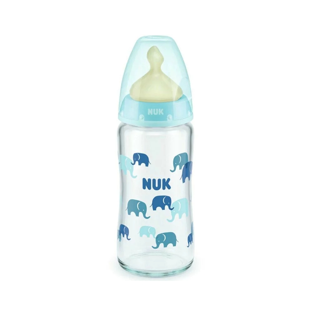 nuk-Γυάλινο-Μπιμπερό-first-choice-plus-Μπλε-Θηλή-Καουτσούκ-0-6m-240ml1.jpg NUK Γυάλινο Μπιμπερό First Choice Plus Μπλε, Θηλή Καουτσούκ 0-6m, 240ml - Image 1