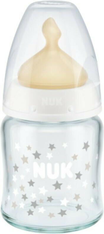 nuk-Γυάλινο-Μπιμπερό-first-choice-plus-με-Θηλή-Καουτσούκ-120ml1-1.jpg NUK Γυάλινο Μπιμπερό First Choice Plus με Θηλή Καουτσούκ 120ml - Image 1