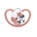 Nuk Orthodontic Silicone Pacifier for 6-18 months Space Mickey & Minnie with Pink Case