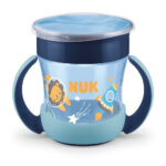 NUK Παιδικό Ποτηράκι Mini Magic Cup Night από Πλαστικό Μπλε 160ml για 6m+