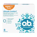 o.b. Tampons ProComfort Curved Grooves for Increased Flow 8pcs