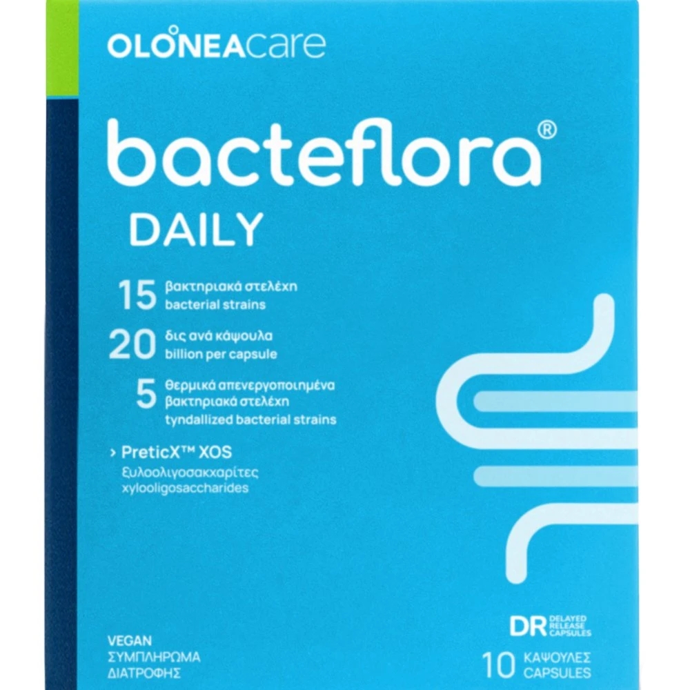 olonea-bacteflora-daily-Συμπλήρωμα-Διατροφής-Προβιοτικών-10vegcaps1.jpg Olonea Bacteflora Daily Συμπλήρωμα Διατροφής Προβιοτικών, 10veg.caps - Image 1