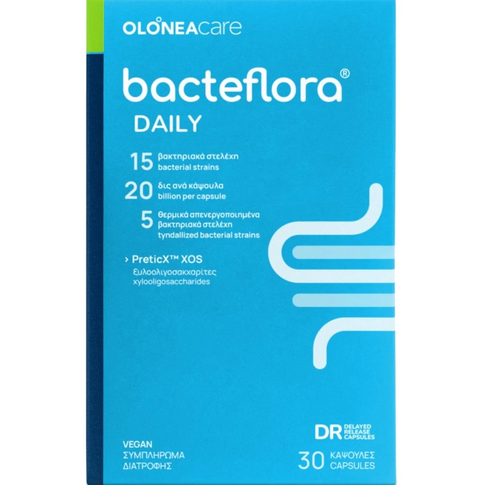 olonea-bacteflora-daily-Συμπλήρωμα-Διατροφής-Προβιοτικών-30vegcaps1.jpg Olonea Bacteflora Daily Συμπλήρωμα Διατροφής Προβιοτικών, 30veg.caps - Image 1