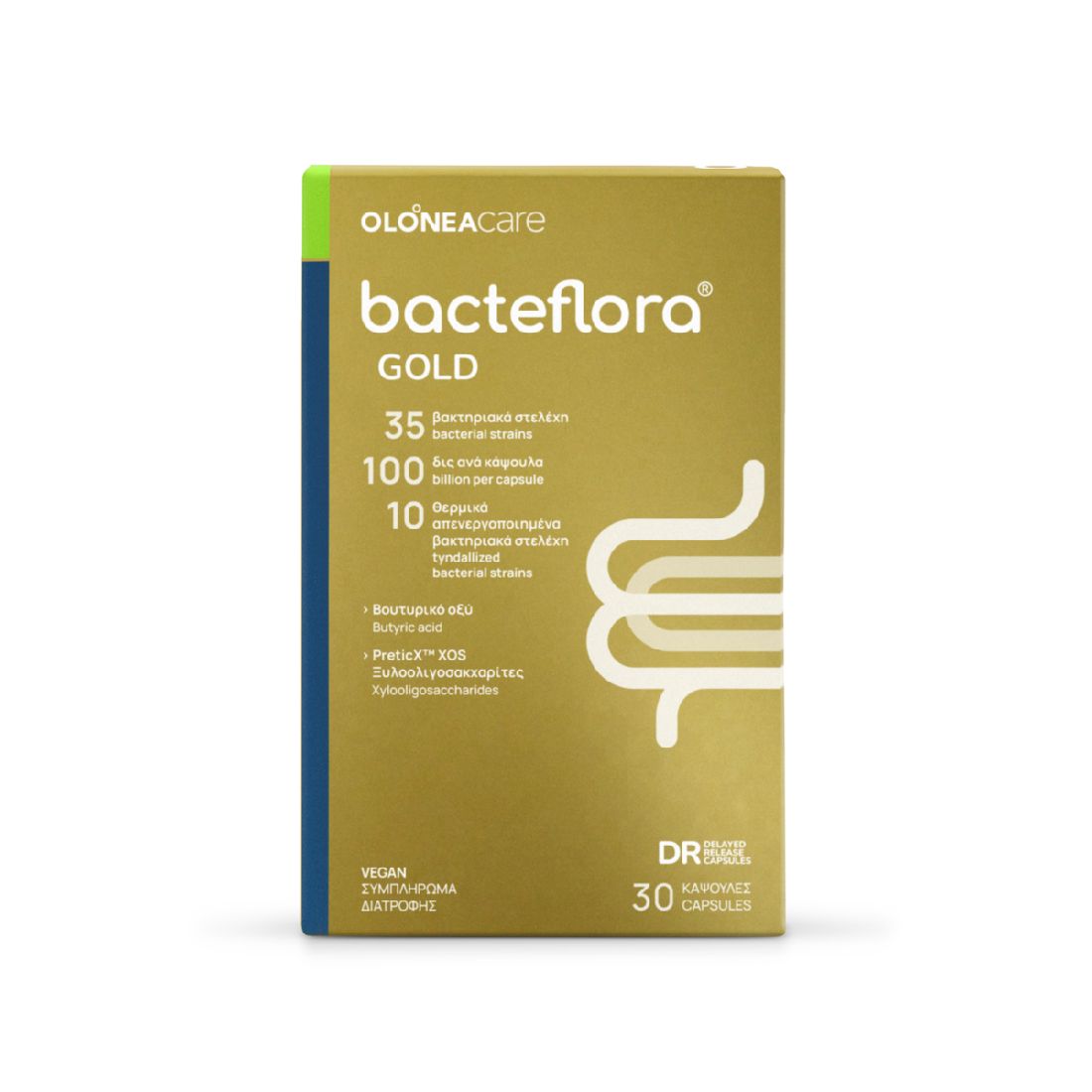 olonea-bacteflora-gold-με-Προβιοτικά-και-Πρεβιοτικά-30-φυτικές-κάψουλες1.jpg Olonea Bacteflora Gold με Προβιοτικά και Πρεβιοτικά 30 φυτικές κάψουλες - Image 1
