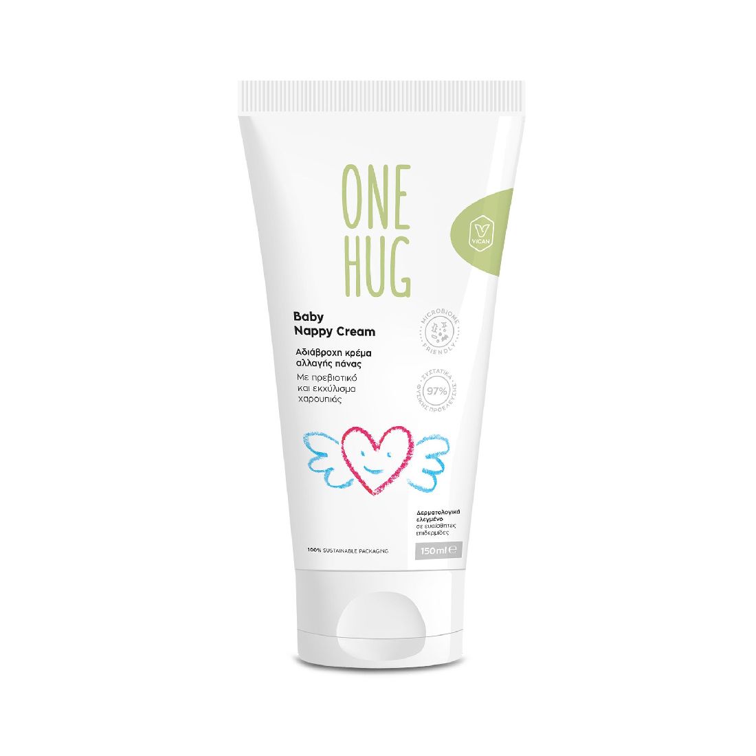 one-hug-baby-nappy-cream-Αδιάβροχη-Κρέμα-Αλλαγής-Πάνας-150ml1.jpg One Hug Baby Nappy Cream Αδιάβροχη Κρέμα Αλλαγής Πάνας 150ml - Image 1