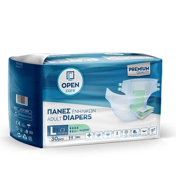 open-care-Πάνες-Ενηλίκων-super-large-30-τεμ1.jpg Open Care Πάνες Ενηλίκων, Super, Large 30 τεμ. - Image 1
