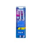 Oral-B 3D White Χειροκίνητη Οδοντόβουρτσα (35) Μωβ Medium 2τμχ