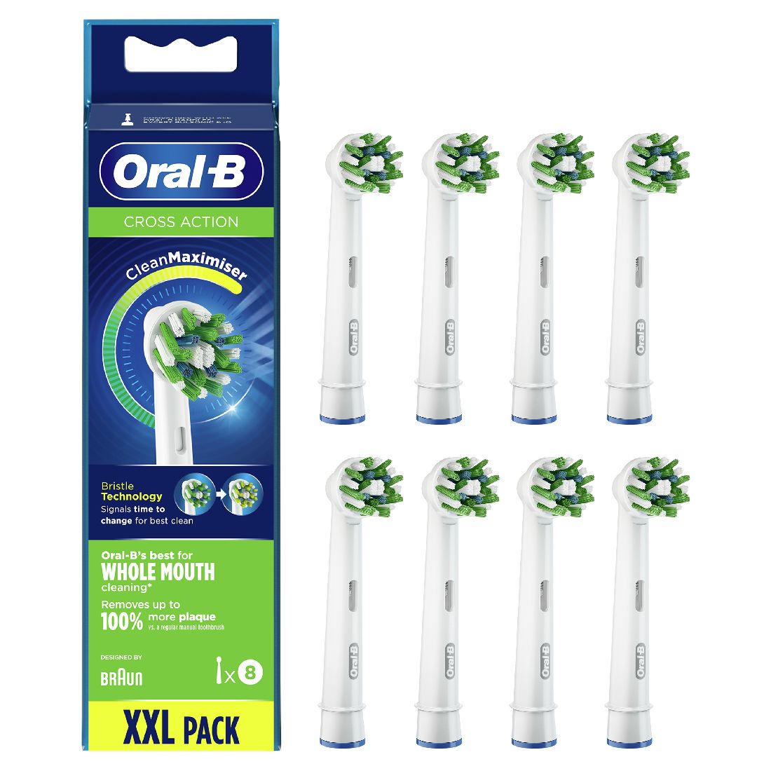 oral-b-crossaction-Ανταλλακτικές-Κεφαλές-Ηλεκτρικής-Οδοντόβουρτσας-8-τμχ1.jpg Oral-B CrossAction Ανταλλακτικές Κεφαλές Ηλεκτρικής Οδοντόβουρτσας, 8 τμχ - Image 1