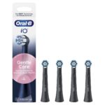 Oral-B iO Gentle Care Black, ανταλλακτικές στρογγυλές κεφαλές οδοντόβουρτσας, 4 τμχ