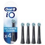 Oral-B iO Ultimate Clean Mαύρες Ανταλλακτικές Κεφαλές Ηλεκτρικής Οδοντόβουρτσας, 4 τμχ