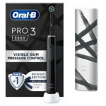 Oral-B Pro 3 3500 Design Edition Ηλεκτρική Οδοντόβουρτσα με Αισθητήρα Πίεσης και Θήκη Ταξιδίου Black