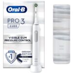 Oral-B Pro 3 3500 Ηλεκτρική Οδοντόβουρτσα με Αισθητήρα Πίεσης και Θήκη Ταξιδίου White Edition