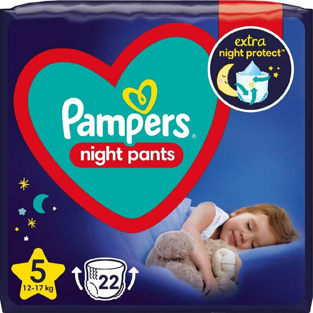 pampers-night-pants-Πάνες-Βρακάκι-no-5-για-12-17kg-22τμχ1.jpg Pampers Night Pants Πάνες Βρακάκι No. 5 για 12-17kg 22τμχ - Image 1
