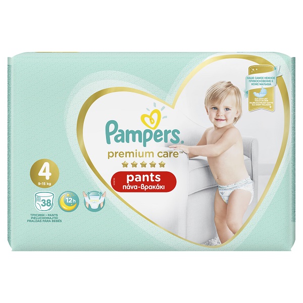 pampers-premium-care-pants-Πάνες-Βρακάκι-no-4-για-9-15kg-38τμχ1.jpg Pampers Premium Care Pants Πάνες Βρακάκι No. 4 για 9-15kg 38τμχ - Image 1