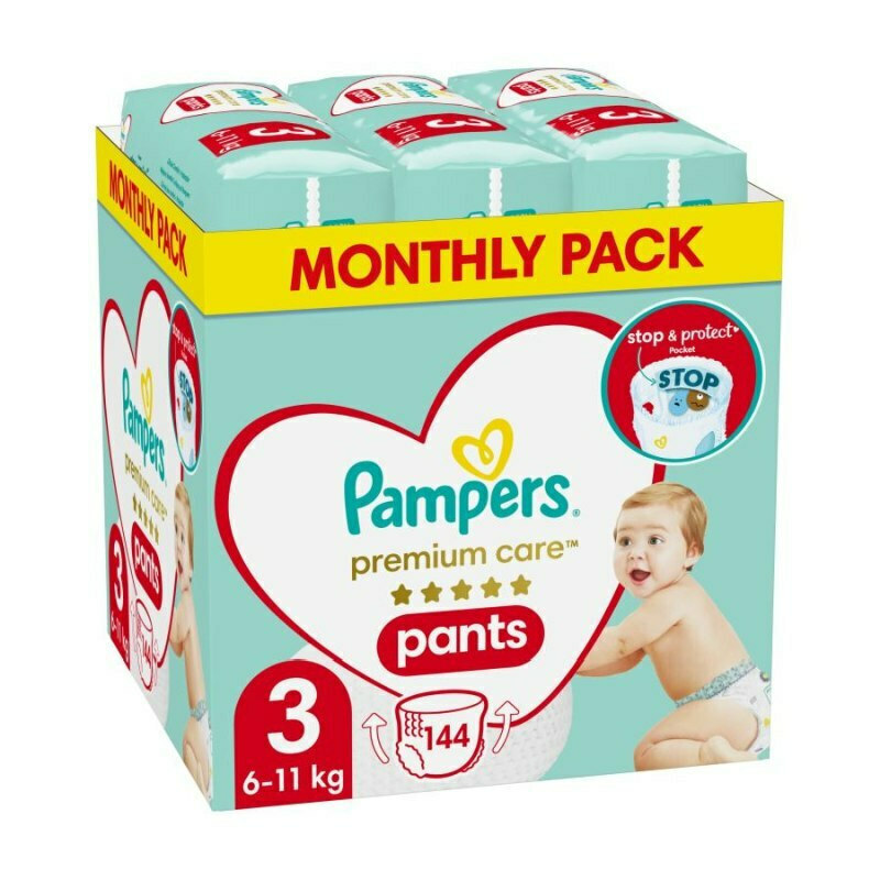 pampers-premium-care-Πάνες-Βρακάκι-no-3-για-6-11kg-144τμχ1.jpg Pampers Premium Care Πάνες Βρακάκι No. 3 για 6-11kg 144τμχ - Image 1