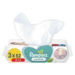 Pampers Sensitive Μωρομάντηλα - 3x52τμχ - Image 2