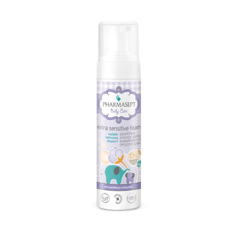 pharmasept-baby-care-extra-sensitive-foam-με-Χαμομήλι-200ml-με-Αντλία1.jpg Pharmasept Baby Care Extra Sensitive Foam με Χαμομήλι 200ml με Αντλία - Image 1