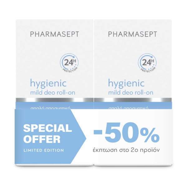 pharmasept-promo-hygienic-mild-deo-24h-roll-on-Απαλό-Αποσμητικό-για-Ευαίσθητες-Επιδερμίδες-2x50ml1.jpg Pharmasept Promo Hygienic Mild Deo 24h Roll-on Απαλό Αποσμητικό για Ευαίσθητες Επιδερμίδες 2x50ml - Image 1