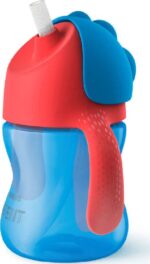 Philips⁄Avent Παιδικό Ποτηράκι με Λαβές και Καλαμάκι "Bendy" Πλαστικό Μπλε 200ml για 9m+ (SCF796⁄01) - Image 2