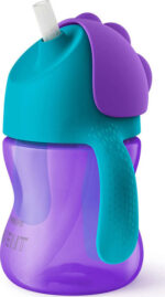 Philips⁄Avent Παιδικό Ποτηράκι με Λαβές και Καλαμάκι "Bendy" Πλαστικό Μωβ 200ml για 9m+ (SCF796⁄02) - Image 2