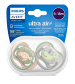 Philips⁄Avent Pacifier Ultra Air 6-18 months Mixed Turtle - Whale (SCF085⁄60) - Image 3