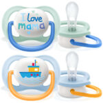 Philips⁄Avent Πιπίλα Ultra Air Happy 0-6 μηνών (Αγόρι) (SCF080⁄01)