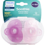 Philips⁄Avent Πιπίλες Σιλικόνης για 0-6 μηνών Κορίτσι Ροζ & Μωβ 2τμχ (SCF099⁄22) - Image 2