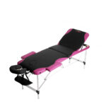 Rea Massage κρεβάτι μασάζ 186x60cm⁄15kg - Μαύρο⁄Ροζ (150.407.P)