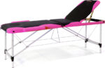 Rea Massage massage bed 186x60cm⁄15kg - Black⁄Pink (150.407.P) - Image 2
