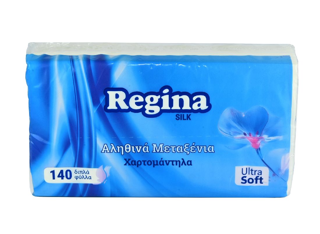 regina-silk-Χαρτομάντηλα-ultra-soft-140-Διπλά-Φύλλα1.jpg Regina Silk Χαρτομάντηλα Ultra Soft 140 Διπλά Φύλλα - Image 1