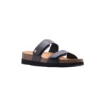 Scholl Lusaka Δερμάτινα Γυναικεία Σανδάλια Μαύρα, (N37)
