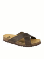 Scholl Tangor Δερμάτινα Ανδρικά Σανδάλια σε Καφέ (N.42-)