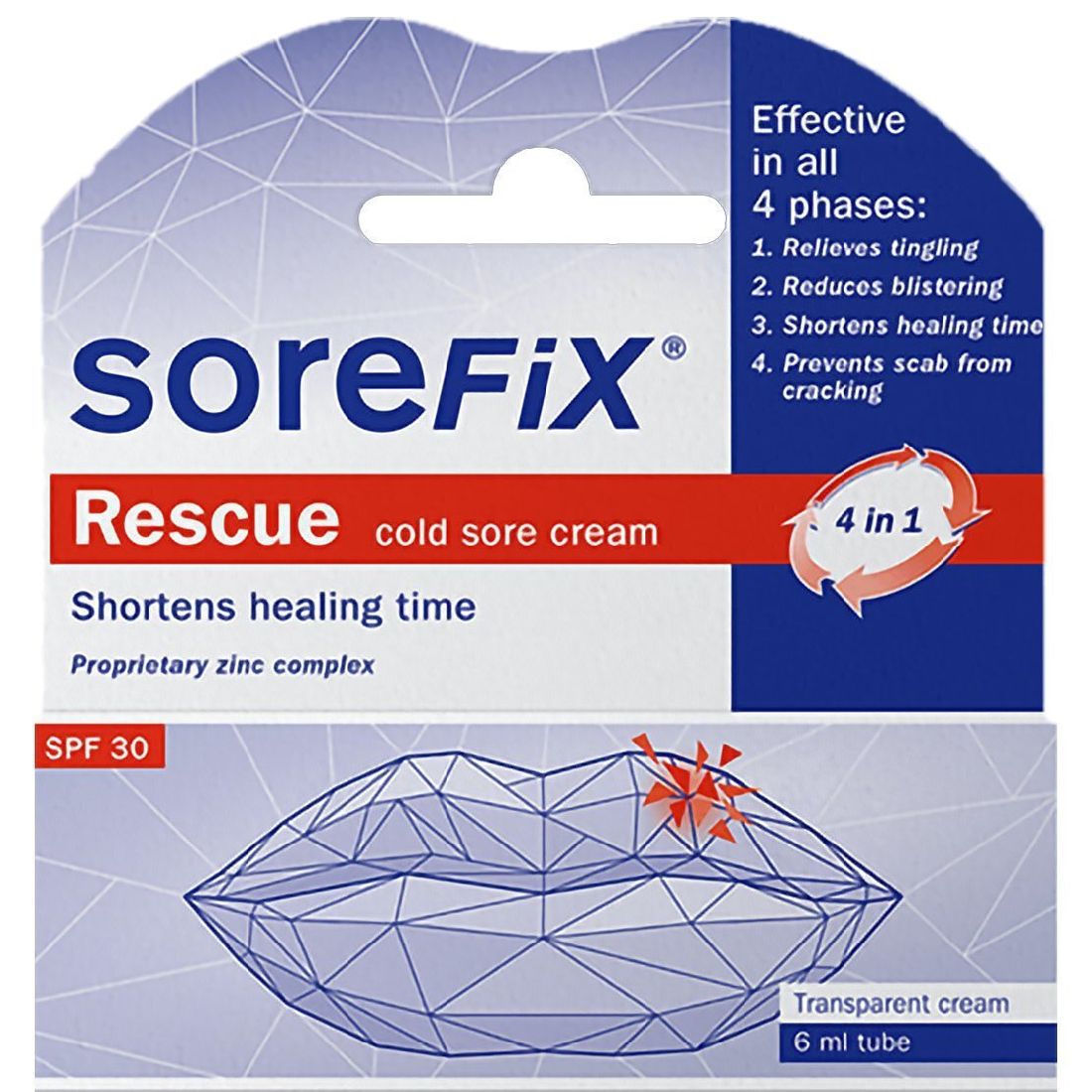 sorefix-rescue-cold-sore-cream-spf30-Κρέμα-για-τον-Επιχείλιο-Έρπη-6ml1.jpg SOREFIX Rescue Cold Sore Cream SPF30 Κρέμα για τον Επιχείλιο Έρπη 6ml - Image 1