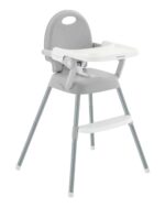 Spoony Highchair 3 in 1 with Metal Frame & Plastic Seat Grey