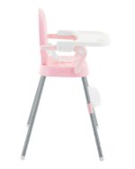 Spoony Highchair 3 in 1 with Plastic Skeleton & Plastic Seat Pink - Image 3