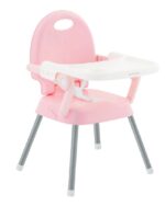 Spoony Highchair 3 in 1 with Plastic Skeleton & Plastic Seat Pink - Image 4