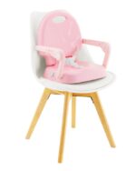 Spoony Highchair 3 in 1 with Plastic Skeleton & Plastic Seat Pink - Image 5