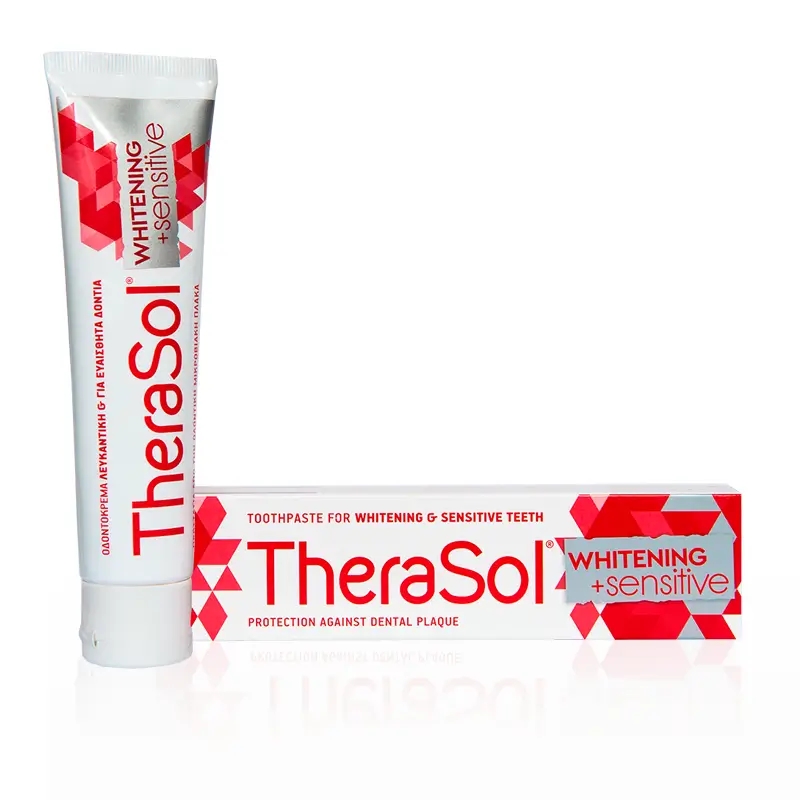 therasol-whitening-38-sensitive-Οδοντόκρεμα-για-Ευαίσθητα-Δόντια-Λεύκανση-38-Πλάκα-75ml1.jpg Therasol Whitening & Sensitive Οδοντόκρεμα για Ευαίσθητα Δόντια , Λεύκανση & Πλάκα 75ml - Image 1