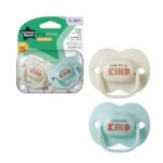 Tommee Tippee Any Time  Ορθοδοντικές Πιπίλες σιλικόνης 0-6m Αγόρι (2τμχ) (43335497-2)