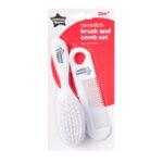 Tommee Tippee Essentials Brush & Comb Set Σετ βούρτσα & χτένα, Λευκό 2τμχ (43309940)