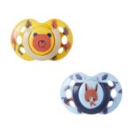 Tommee Tippee  Fun Friends Ορθοδοντικές Πιπίλες σιλικόνης 6-18m Κίτρινο⁄Μπλε (2τμχ) (43335865) - Image 2