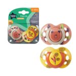 Tommee Tippee Fun Friends Orthodontic Silicone Pacifiers 6-18m Orange⁄Yellow (2pcs) (43335865)