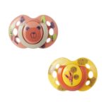Tommee Tippee Fun Friends Orthodontic Silicone Pacifiers 6-18m Orange⁄Yellow (2pcs) (43335865) - Image 2