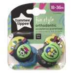 Tommee Tippee Fun Style Orthodontic Silicone Pacifiers for Boy 18-36m (2pcs) (43340565)