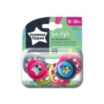 Tommee Tippee Fun Style Ορθοδοντικές Πιπίλες Σιλικόνης Για Κορίτσι 18-36m (2τμχ) (43340465)