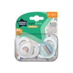 Tommee Tippee Night Time Orthodontic Silicone Diapers Night 6-18m White⁄Green (2pcs)(43336297)