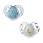 Tommee Tippee Night Time Orthodontic Silicone Pacifiers Night 6-18m Blue⁄White (2pcs)(43336297) - Image 2