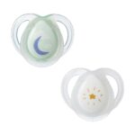 Tommee Tippee Orthodontic Night Time Silicone Night 0-6m White⁄Green (2pcs) (43338095) - Image 2